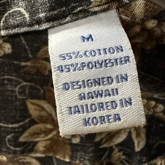 Reyn Spooner Vintage Men's Hawaiian Shirt Reverse Print Short Sleeve Button Up - Picture 12 of 12